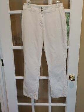 Chico's White Cotton Blend Pants Size: S (Chico's .5)
